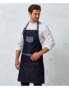 P-PR127-Domain Contrast Denim Bib Apron 2